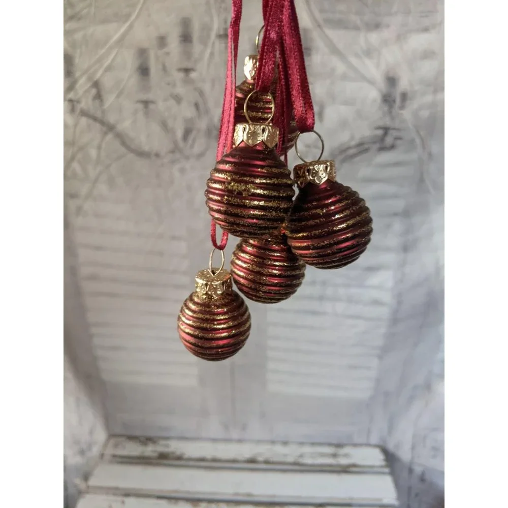 Glass ball ornament set Xmas decor tree‎
